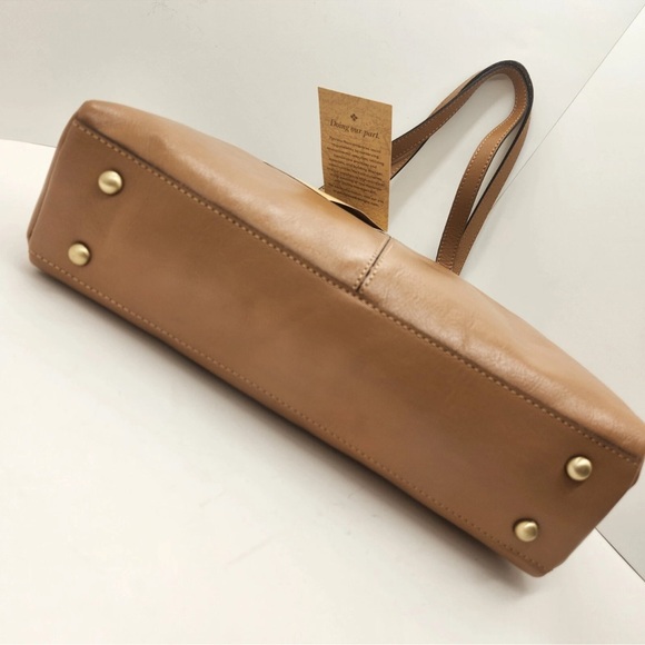 Patricia Nash Poppy tote bag women's tan leather Tooled Seashell Frame new $289 - Picture 3 of 16